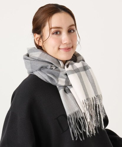 OZ3LA06034 eur3 カラーチェックフリンジマフラー