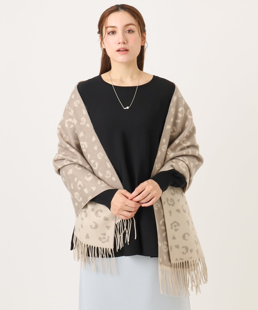 レオパードフリンジマフラー(ストール・マフラー・スヌード) | eur3