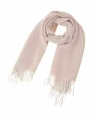 OZ3LA09049 eur3(エウルキューブ) フリンジニットマフラー ピンク