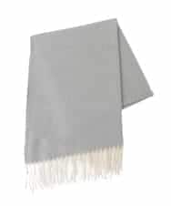 OZ3LA09049 eur3(エウルキューブ) フリンジニットマフラー グレー