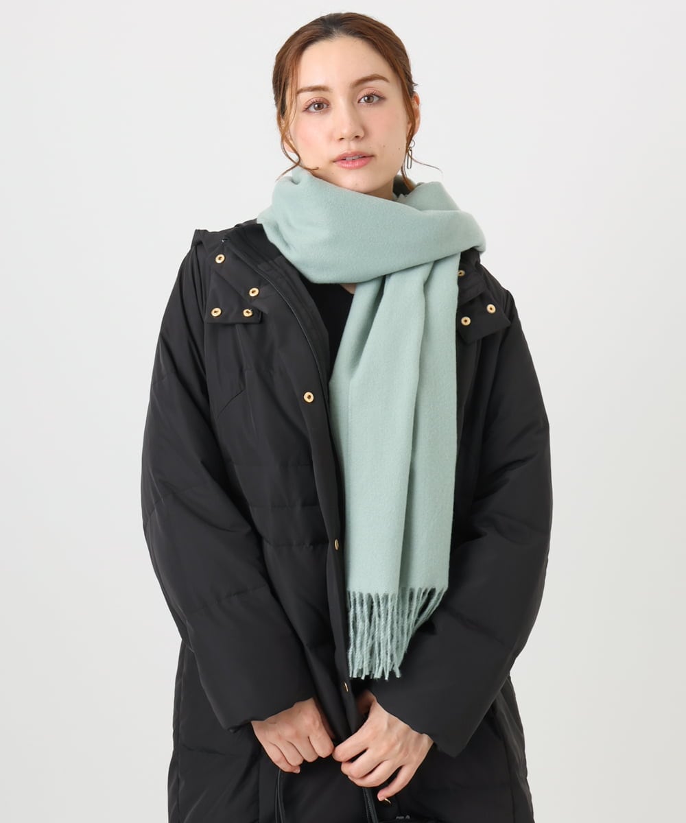 OZ3LA10039 eur3(エウルキューブ) カシミヤタッチストール ライトグリーン