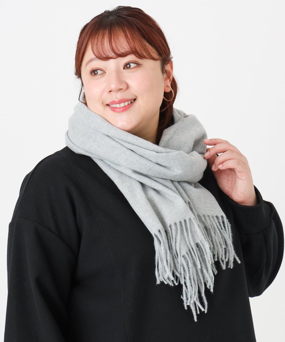 OZ3LA10039 eur3(エウルキューブ) カシミヤタッチストール グレー