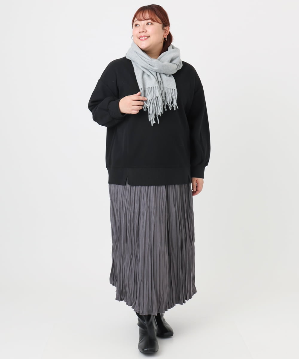 OZ3LA10039 eur3(エウルキューブ) カシミヤタッチストール グレー