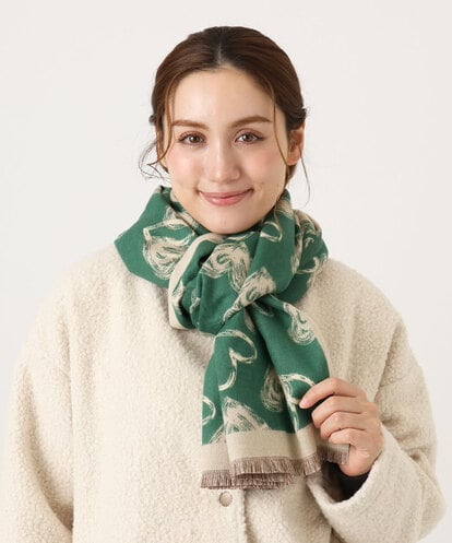 OZ3LA11054 eur3 ハート柄ストール