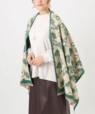 OZ3LA11054 eur3(エウルキューブ) ハート柄ストール グリーン