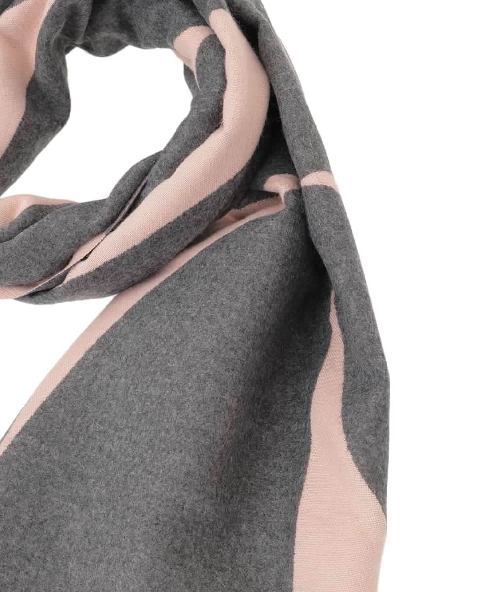 OZ3LA12054 eur3(エウルキューブ) モダン柄ストール ピンク