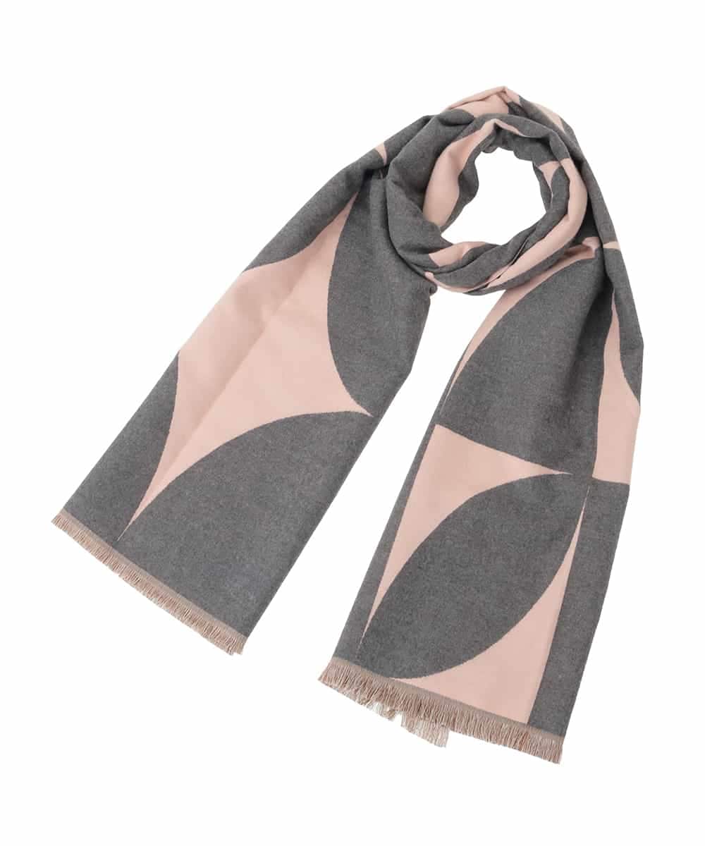 OZ3LA12054 eur3(エウルキューブ) モダン柄ストール ピンク