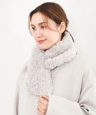OZ3LD15039 eur3(エウルキューブ) ボリュームフェイクファーティペット ライトグレー