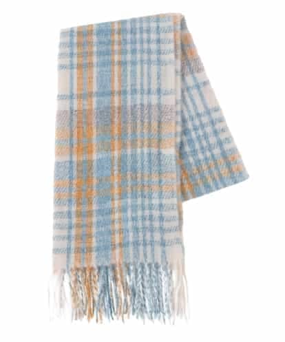 OZ3LS12049 eur3 チェック柄ソフトタッチストール