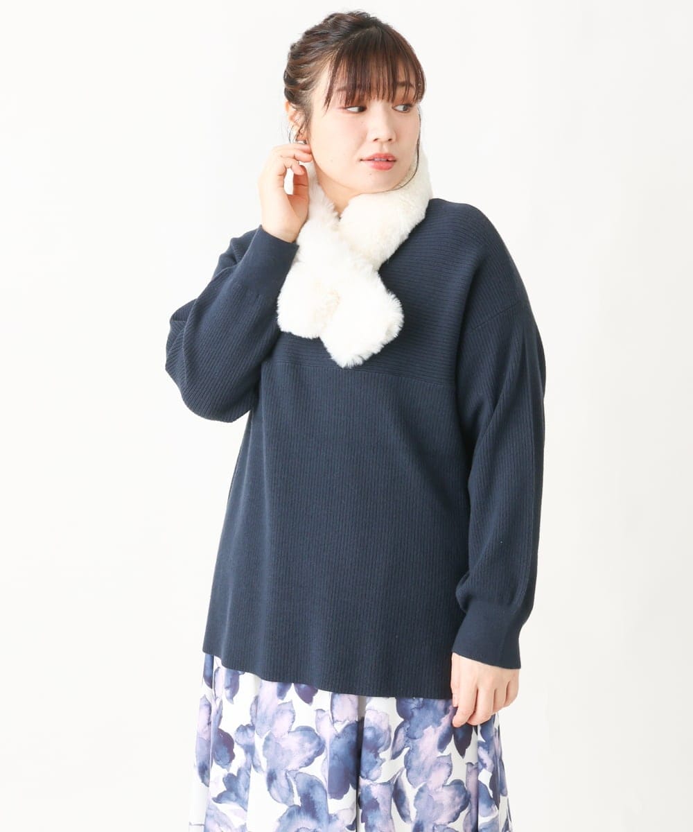 OZ3LS15039 eur3(エウルキューブ) ふわふわファーストール アイボリー(80)