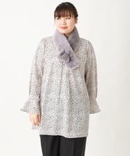 OZ3LS15039 eur3(エウルキューブ) ふわふわファーストール グレー(92)