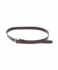 OZ4LD04054 eur3(エウルキューブ) 牛革スクエアバックルベルト ダークブラウン