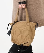 OZ5AD26079 eur3(エウルキューブ) 【マルチWAY】キルティングフラットバッグ ベージュ