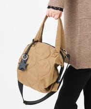 OZ5AD26079 eur3(エウルキューブ) 【マルチWAY】キルティングフラットバッグ ベージュ