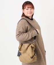 OZ5AD26079 eur3(エウルキューブ) 【マルチWAY】キルティングフラットバッグ ベージュ