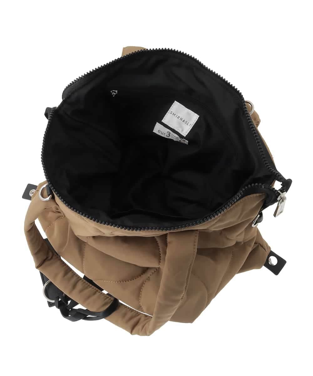 OZ5AD26079 eur3(エウルキューブ) 【マルチWAY】キルティングフラットバッグ ベージュ