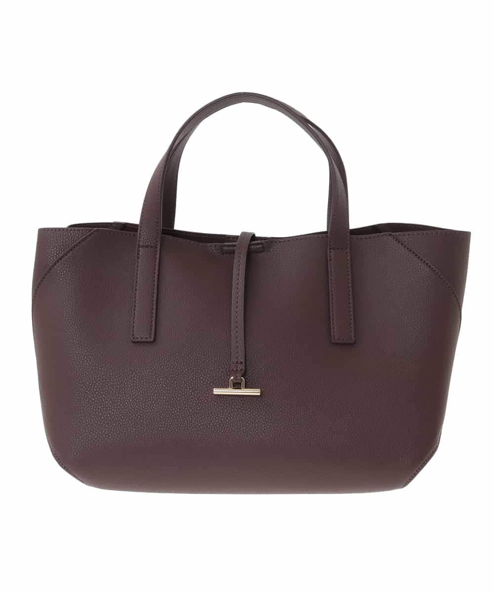 OZ5AD28089 eur3(エウルキューブ) 【2WAY】フェイクレザースクエアデザインバッグ ブラウン