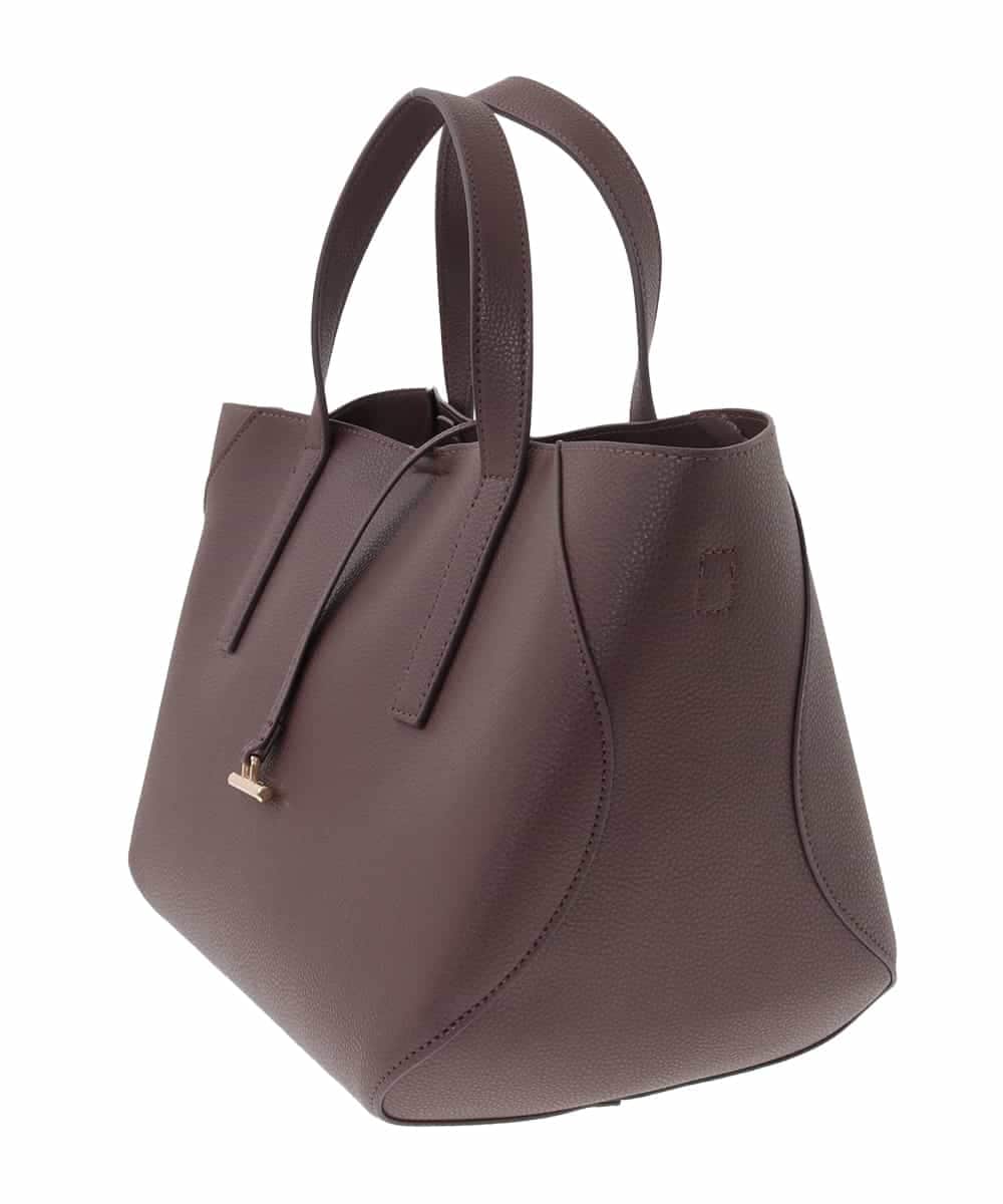 OZ5AD28089 eur3(エウルキューブ) 【2WAY】フェイクレザースクエアデザインバッグ ブラウン