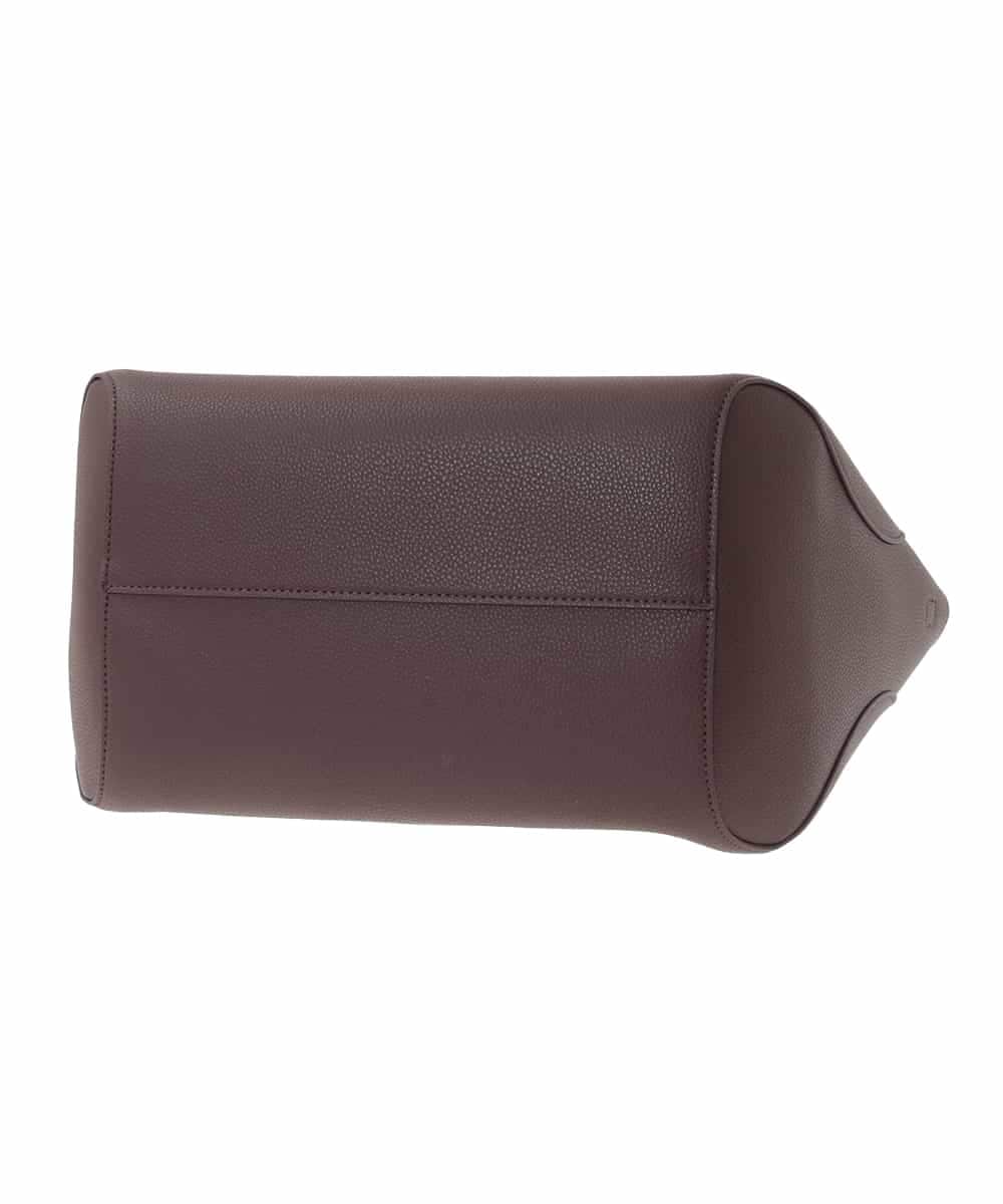 OZ5AD28089 eur3(エウルキューブ) 【2WAY】フェイクレザースクエアデザインバッグ ブラウン