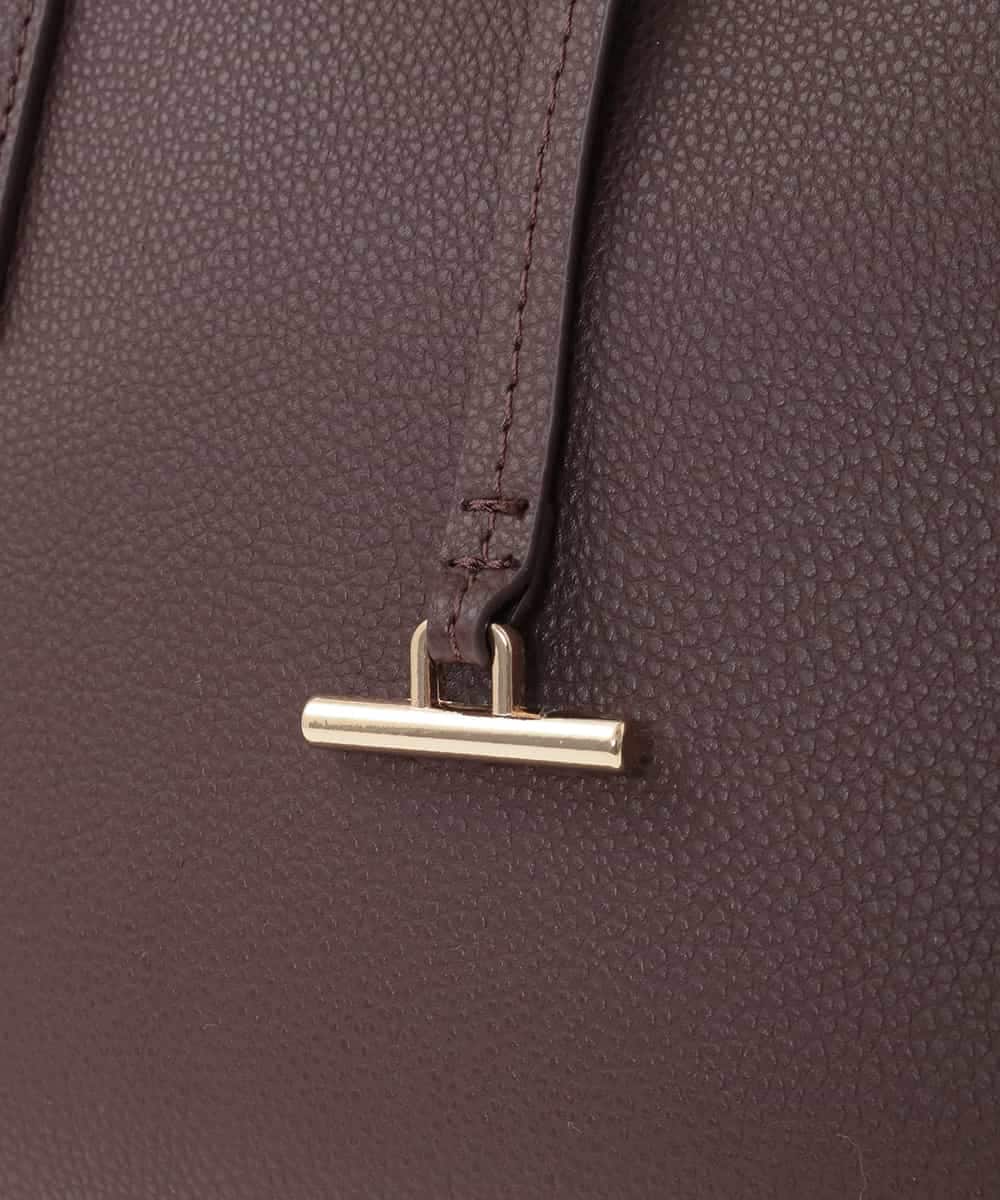 OZ5AD28089 eur3(エウルキューブ) 【2WAY】フェイクレザースクエアデザインバッグ ブラウン