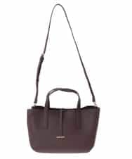 OZ5AD28089 eur3(エウルキューブ) 【2WAY】フェイクレザースクエアデザインバッグ ブラウン