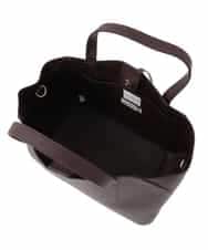 OZ5AD28089 eur3(エウルキューブ) 【2WAY】フェイクレザースクエアデザインバッグ ブラウン