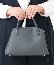 OZ5BD29089 eur3(エウルキューブ) 【2WAY】レザー調コンパクトトートバッグ グレー