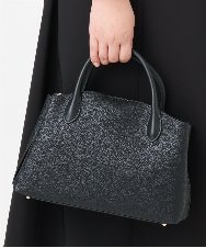 OZ5BD29089 eur3(エウルキューブ) 【2WAY】レザー調コンパクトトートバッグ ブラック