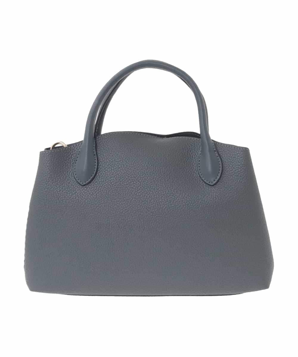 OZ5BD29089 eur3(エウルキューブ) 【2WAY】レザー調コンパクトトートバッグ グレー