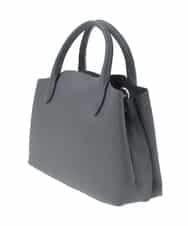 OZ5BD29089 eur3(エウルキューブ) 【2WAY】レザー調コンパクトトートバッグ グレー