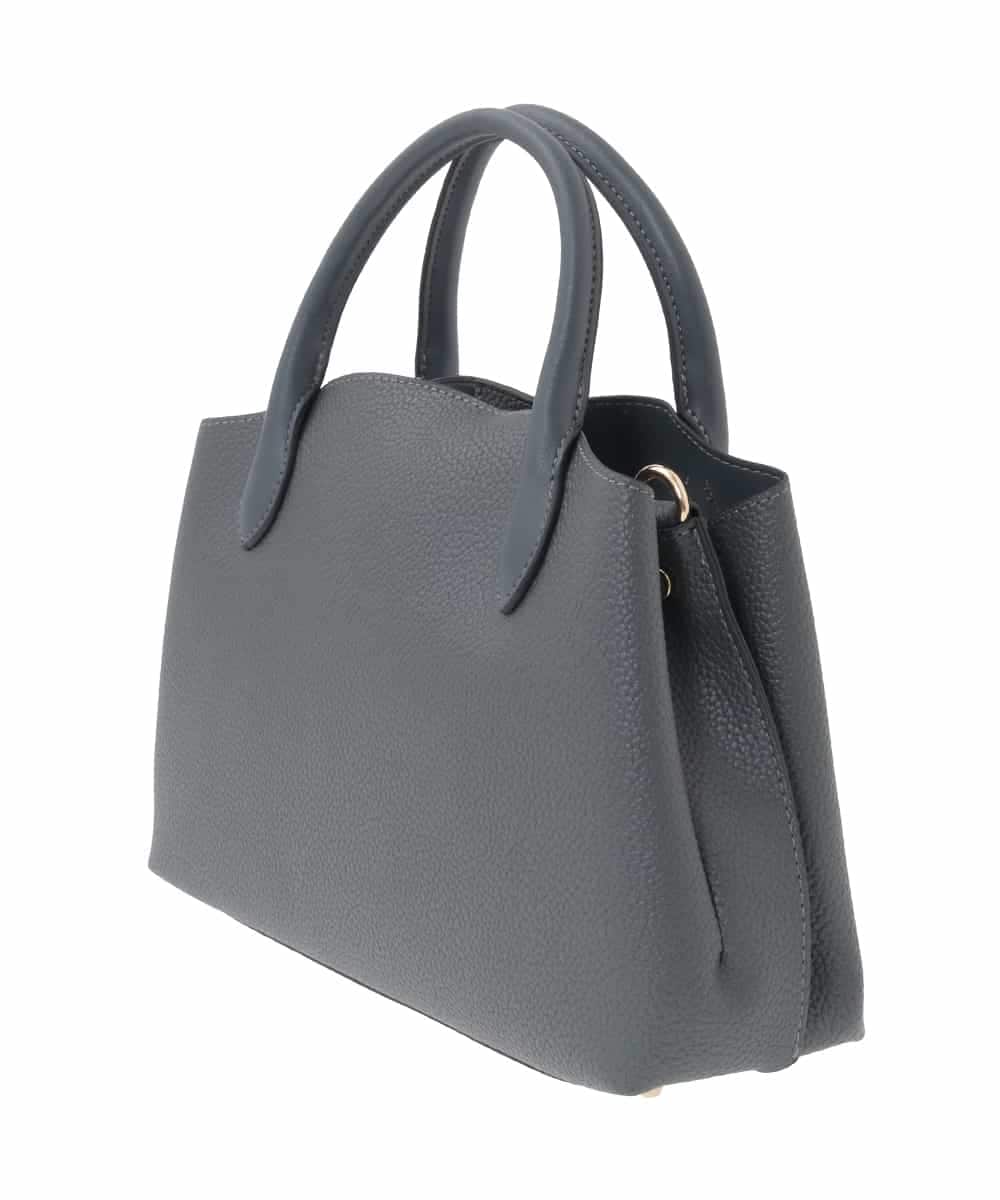 OZ5BD29089 eur3(エウルキューブ) 【2WAY】レザー調コンパクトトートバッグ グレー