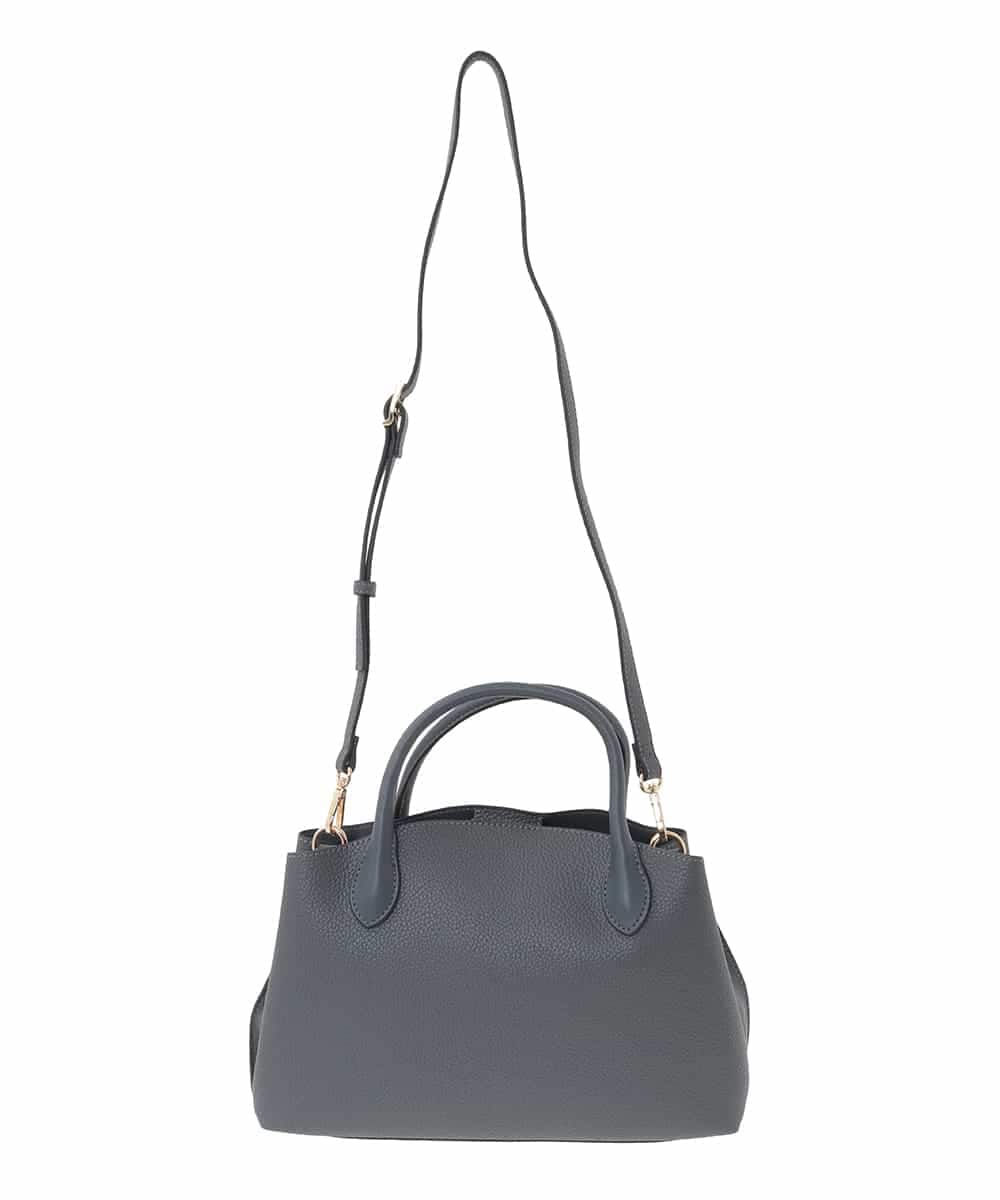 OZ5BD29089 eur3(エウルキューブ) 【2WAY】レザー調コンパクトトートバッグ グレー