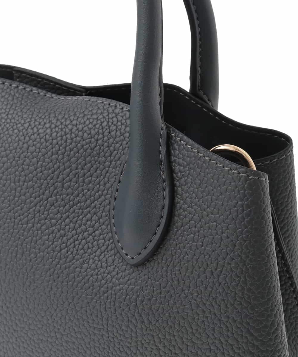 OZ5BD29089 eur3(エウルキューブ) 【2WAY】レザー調コンパクトトートバッグ グレー