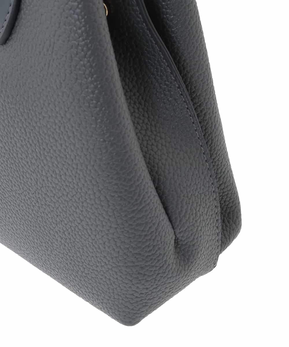 OZ5BD29089 eur3(エウルキューブ) 【2WAY】レザー調コンパクトトートバッグ グレー