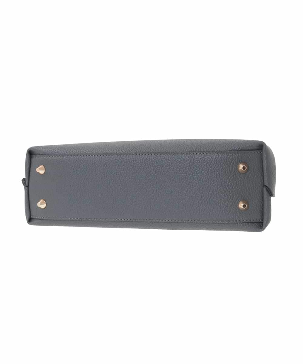 OZ5BD29089 eur3(エウルキューブ) 【2WAY】レザー調コンパクトトートバッグ グレー