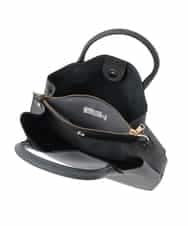 OZ5BD29089 eur3(エウルキューブ) 【2WAY】レザー調コンパクトトートバッグ グレー