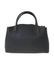 OZ5BD29089 eur3(エウルキューブ) 【2WAY】レザー調コンパクトトートバッグ ブラック