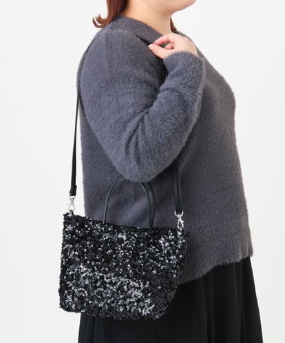 OZ5BD30054 eur3 【2WAY】スパンコールミニトートバッグ