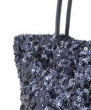 OZ5BD30054 eur3(エウルキューブ) 【2WAY】スパンコールミニトートバッグ ネイビー