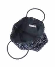 OZ5BD30054 eur3(エウルキューブ) 【2WAY】スパンコールミニトートバッグ ネイビー