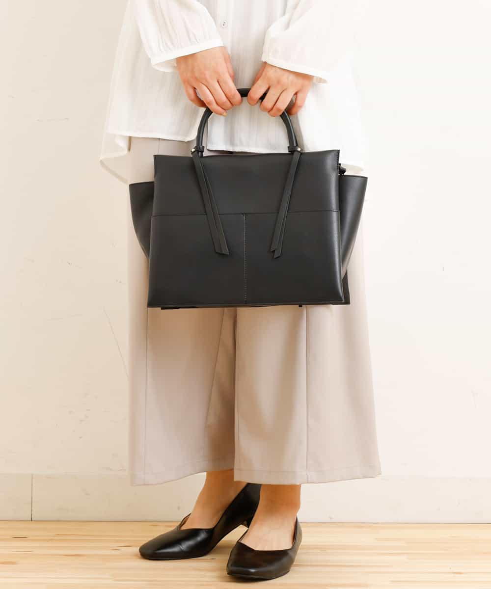 OZ5BP26075 eur3(エウルキューブ) 2WAYハンドバッグ ブラック(94)