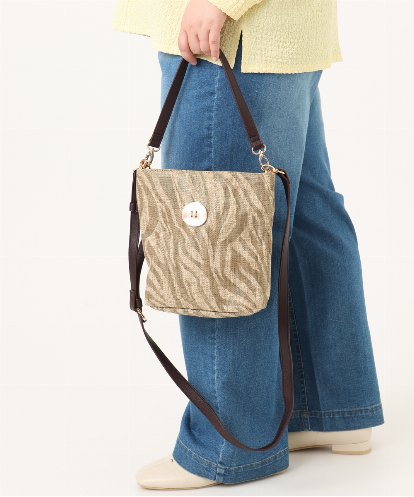 OZ5DD02079 eur3 ゼブラ箔デザイントートバッグ