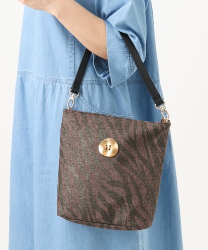 OZ5DD02079 eur3 ゼブラ箔デザイントートバッグ