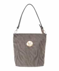 OZ5DD02079 eur3(エウルキューブ) ゼブラ箔デザイントートバッグ ブラウン