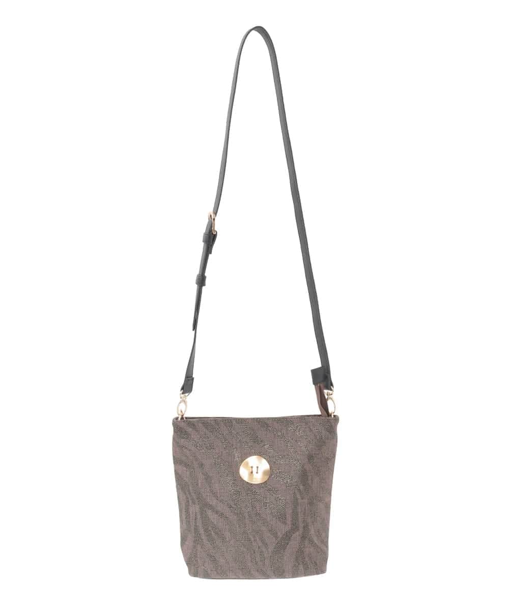 OZ5DD02079 eur3(エウルキューブ) ゼブラ箔デザイントートバッグ ブラウン