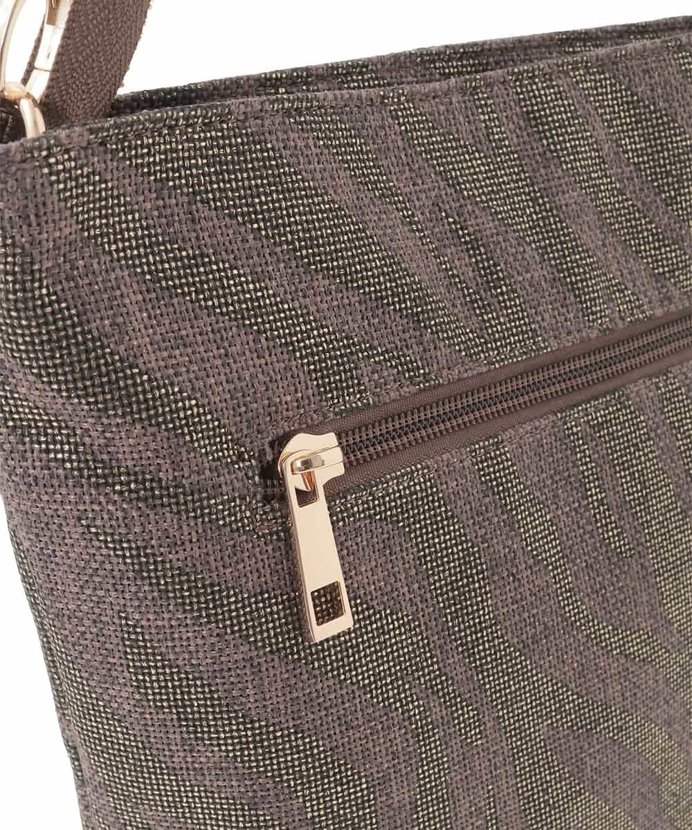 OZ5DD02079 eur3(エウルキューブ) ゼブラ箔デザイントートバッグ ブラウン