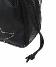 OZ5DD03064 eur3(エウルキューブ) キャット刺繍メッシュトートバッグ ブラック