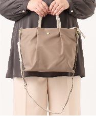 OZ5DD51049 eur3(エウルキューブ) 【撥水】肩楽ナイロン2WAYバッグ ベージュ
