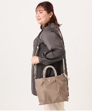 OZ5DD51049 eur3(エウルキューブ) 【撥水】肩楽ナイロン2WAYバッグ ベージュ
