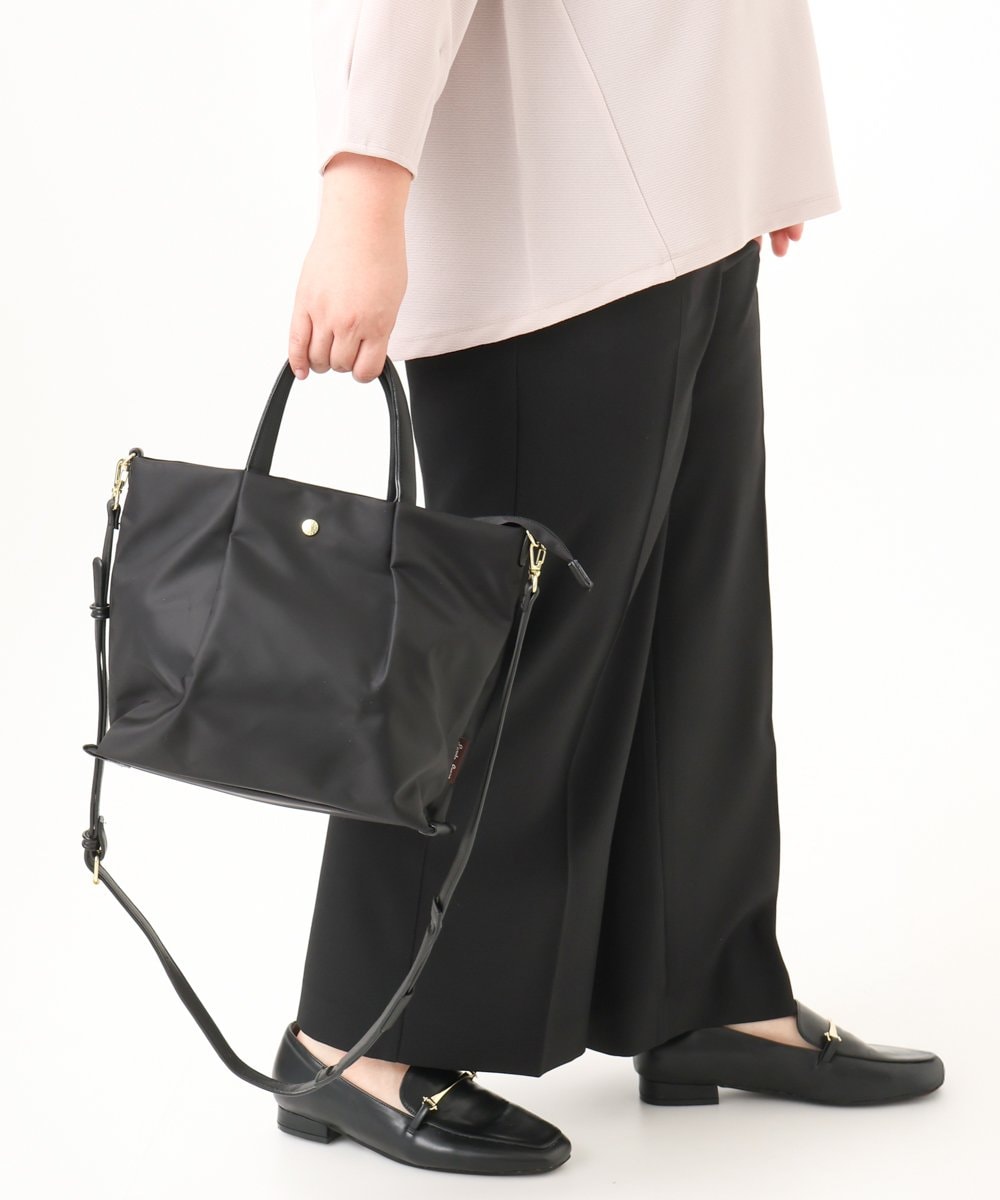 OZ5DD51049 eur3(エウルキューブ) 【撥水】肩楽ナイロン2WAYバッグ ブラック